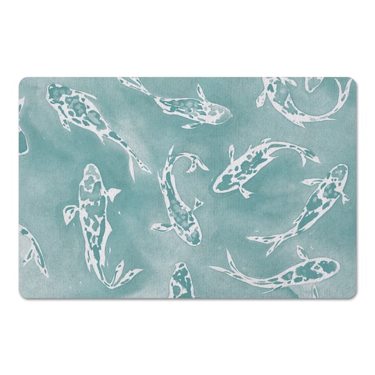Watercolor Koi Floor Mat, 27" x 18"